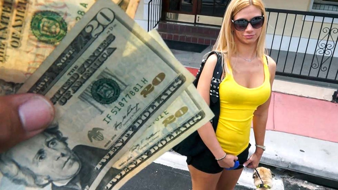 Cute Blondie Gets Tricked on the Bus